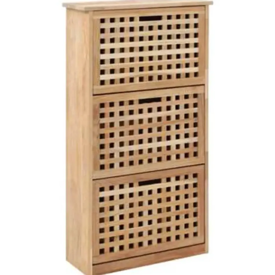 Kledingopbergers-vidaXL - Schoenenbank - Bruin - Hout