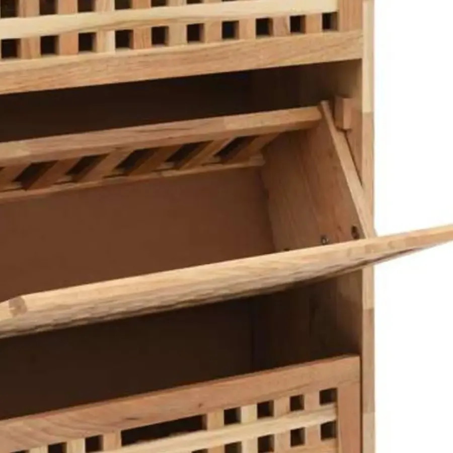 Kledingopbergers-vidaXL - Schoenenbank - Bruin - Hout