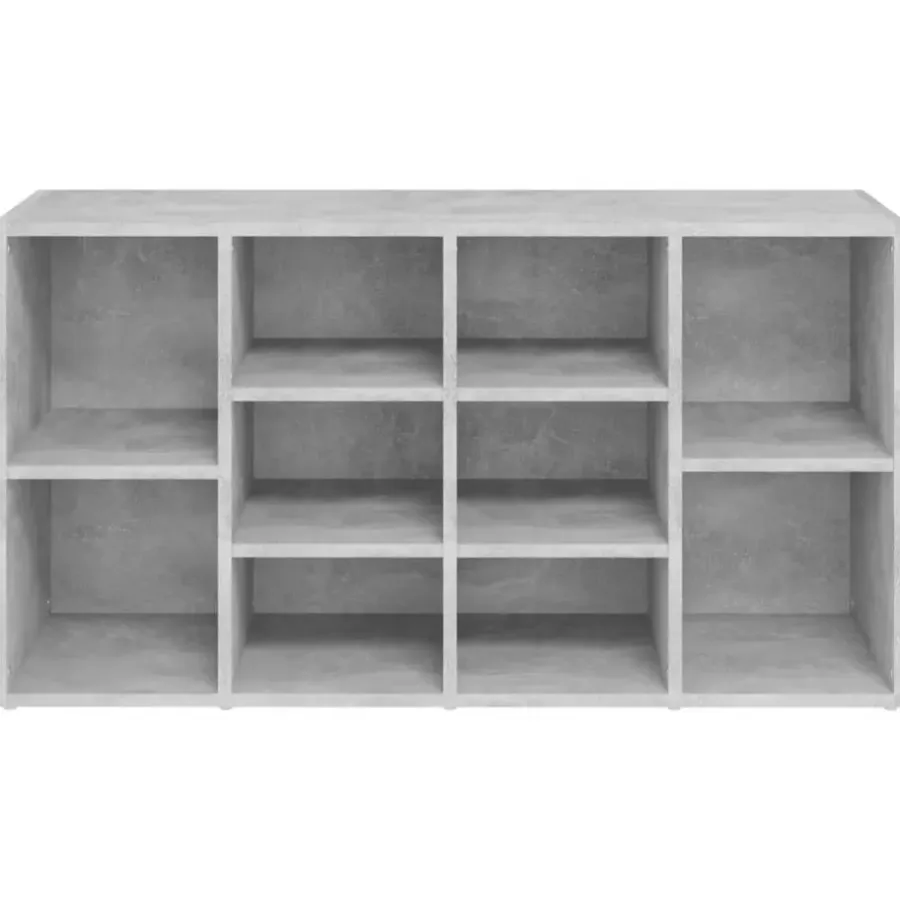 vidaXL - Schoenenbank - Grijs - Bewerkt hout - 103x30x55 cm