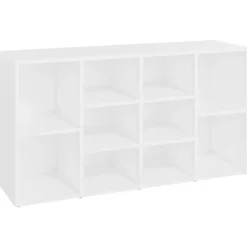 vidaXL - Schoenenbank - Wit - Bewerkt hout - 103x30x55 cm