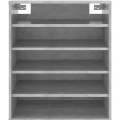 Kledingopbergers-vidaXL - Schoenenkast - Grijs - Bewerkt hout - 60 x 35 x 70 cm