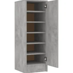 Schoenenkasten-vidaXL - Schoenenkast - Grijs - Bewerkt hout - 31.5 x 35 x 92 cm