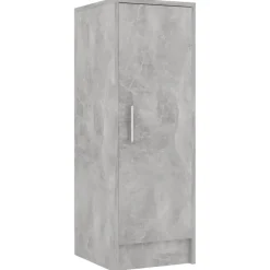 Schoenenkasten-vidaXL - Schoenenkast - Grijs - Bewerkt hout - 31.5 x 35 x 92 cm
