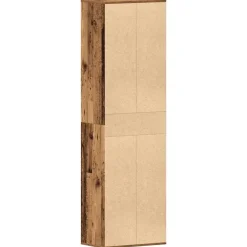 Schoenenkasten-vidaXL - Schoenenkast - Oud hout - Bewerkt hout - 22 paar - 54x34x183 cm
