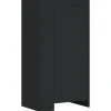 Schoenenkasten-vidaXL - Schoenenkast 10 paar met 1 deur - Zwart - Bewerkt hout - 52x37.5x100 cm