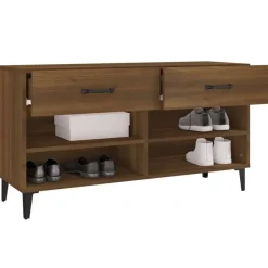 vidaXL - Schoenenkast 8 paar met 2 lades - Bruin eiken - Hout - 102x35x55 cm