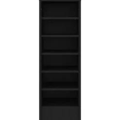 Schoenenkasten-vidaXL - Schoenenkast - Zwart - Bewerkt hout - 31.5 x 35 x 92 cm