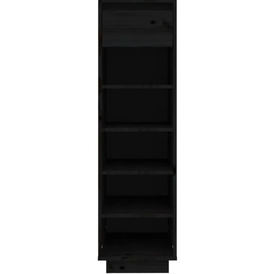 vidaXL - Schoenenkast - Zwart - Grenenhout