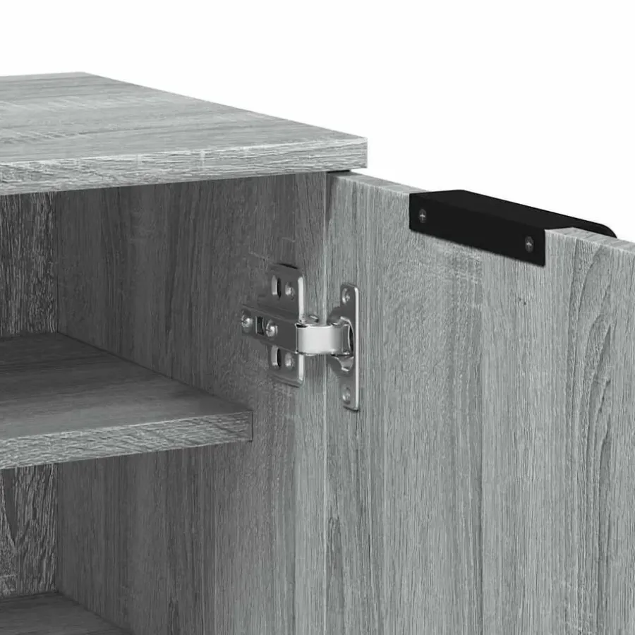 vidaXL - Schoenenkast met 2 deuren - Grijs sonoma eiken - Hout - 59x35x100.5 cm