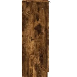 Schoenenkasten-vidaXL - Schoenenkast met 2 deuren - Gerookt eiken - Hout - 59x35x100 cm