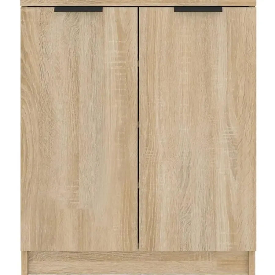 vidaXL - Schoenenkast met 2 deuren - Sonoma eiken - Bewerkt hout - 59x35x70 cm