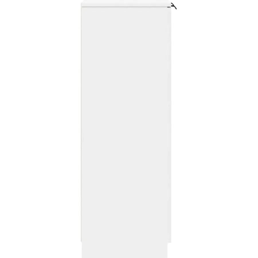 vidaXL - Schoenenkast met 2 deuren - Wit - Bewerkt hout - 59x35x100.5 cm