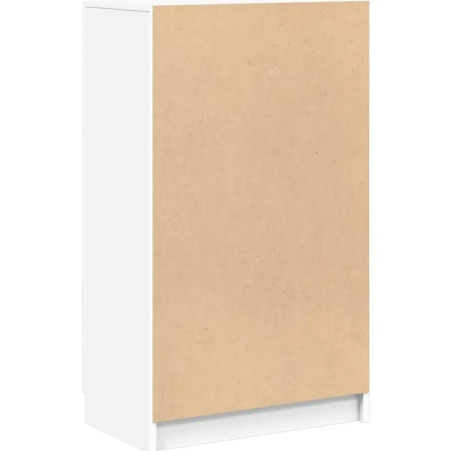 vidaXL - Schoenenkast met 2 deuren - Wit - Bewerkt hout - 59x35x100.5 cm