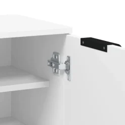 vidaXL - Schoenenkast met 2 deuren - Wit - Bewerkt hout - 59x35x100.5 cm