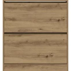Schoenenkasten-vidaXL - Schoenenkast voor entree 4 paar - Gerookt eiken - 80x21x87,5 cm