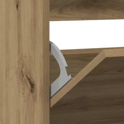 Schoenenkasten-vidaXL - Schoenenkast voor entree 4 paar - Gerookt eiken - 80x21x87,5 cm