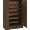 Schoenenkasten-vidaXL - Schoenenrek - Bruin - Bewerkt hout - 60 x 35 x 92 cm