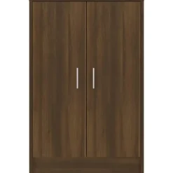 Schoenenkasten-vidaXL - Schoenenrek - Bruin - Bewerkt hout - 60 x 35 x 92 cm