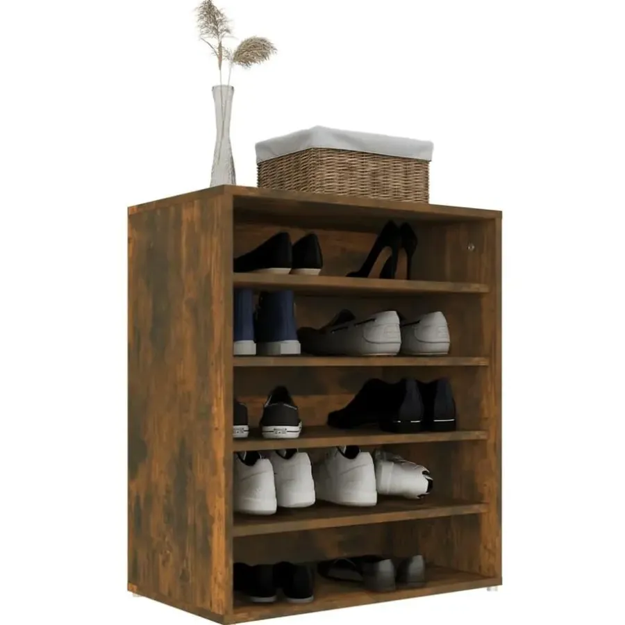 vidaXL - Schoenenrek - Bruin - Bewerkt hout - 60 x 35 x 70 cm