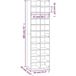 vidaXL - Schoenenrek - Bruin - Bewerkt hout