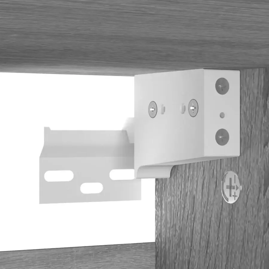 Kledingopbergers-vidaXL - Schoenenrek - Grijs - Bewerkt hout - 60 x 35 x 70 cm