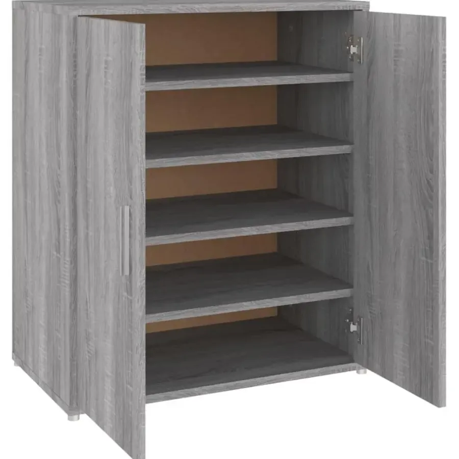 vidaXL - Schoenenrek - Grijs - Bewerkt hout - 60 x 35 x 70 cm