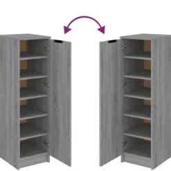 vidaXL - Schoenenrek - Grijs - Bewerkt hout