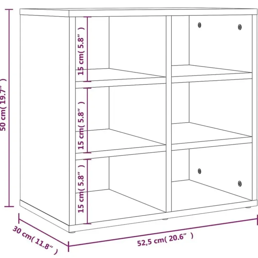 vidaXL - Schoenenrek - Wit - Bewerkt hout - 2 stuks