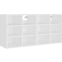 vidaXL - Schoenenrek - Wit - Bewerkt hout - 2 stuks