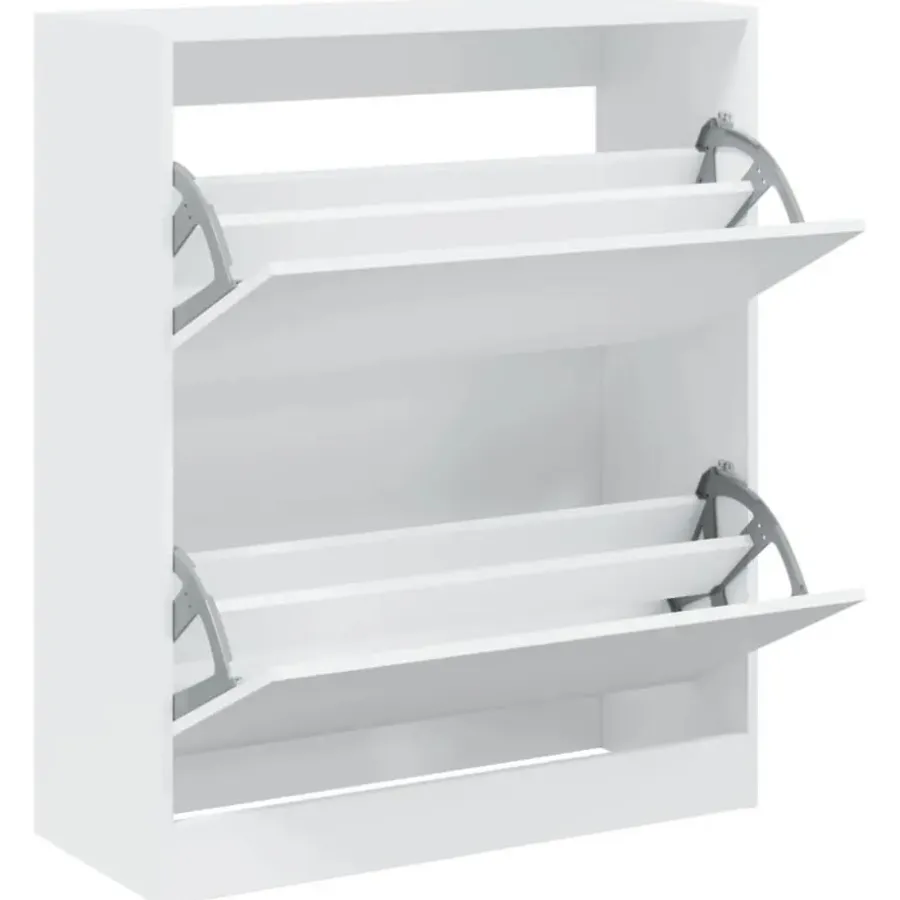 vidaXL - Schoenenrek - Wit - Bewerkt hout - 80 x 34 x 96.5 cm