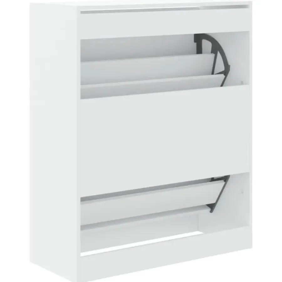 vidaXL - Schoenenrek - Wit - Bewerkt hout - 80 x 34 x 96.5 cm