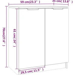 Schoenenkasten-vidaXL - Schoenenrek - Zwart - Bewerkt hout