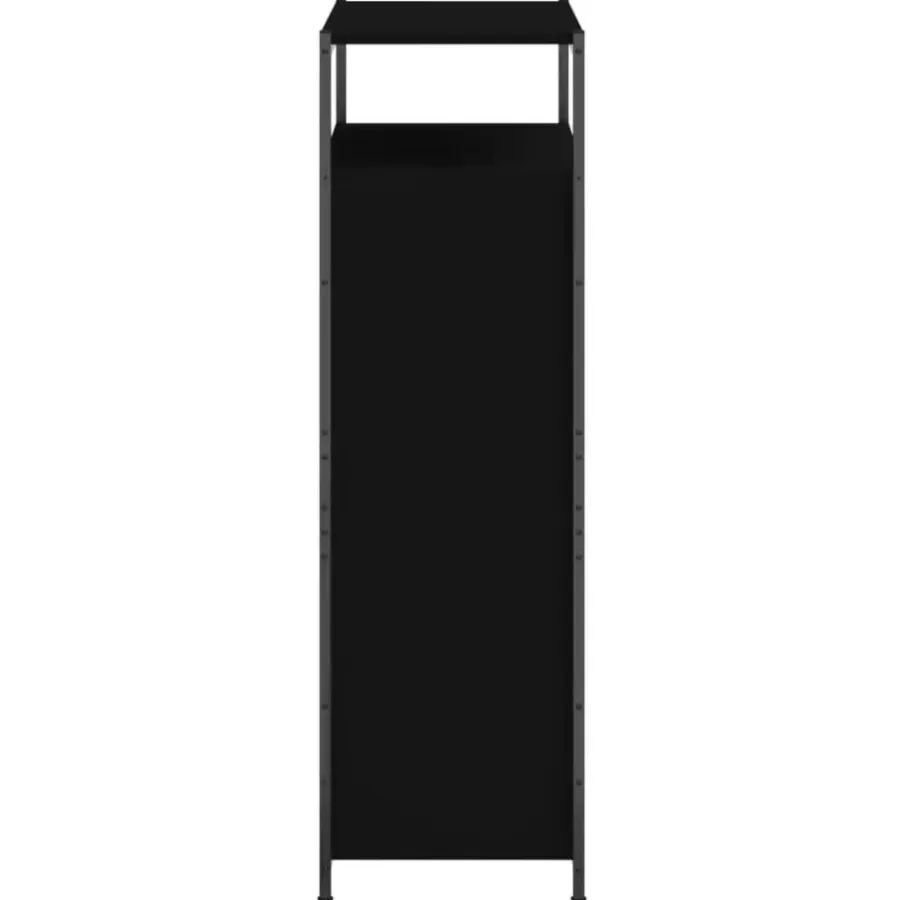 Schoenenkasten-vidaXL - Schoenenrek - Zwart - Bewerkt hout