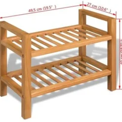 vidaXL - Schoenrek - Bruin - Hout