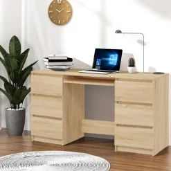 Bureaus-vidaXL - Schrijfbureau - Bruin - Bewerkt hout