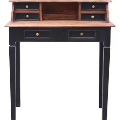 vidaXL - Schrijftafel - Bruin - Gerecycled hout