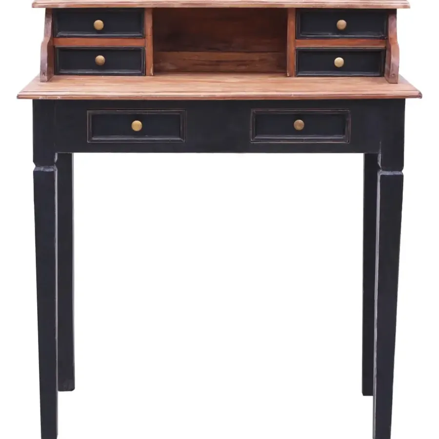 vidaXL - Schrijftafel - Bruin - Gerecycled hout
