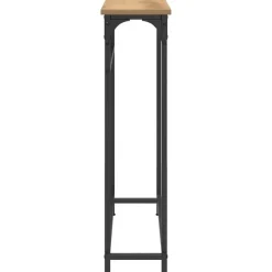 Sidetables-vidaXL - Sidetable - Artisanaal eiken - Gelaagd hout en metaal - 75x19.5x75 cm