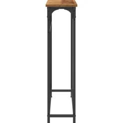 Sidetables-vidaXL - Sidetable - Oud hout - Gelaagd hout en metaal - 75x19.5x75 cm