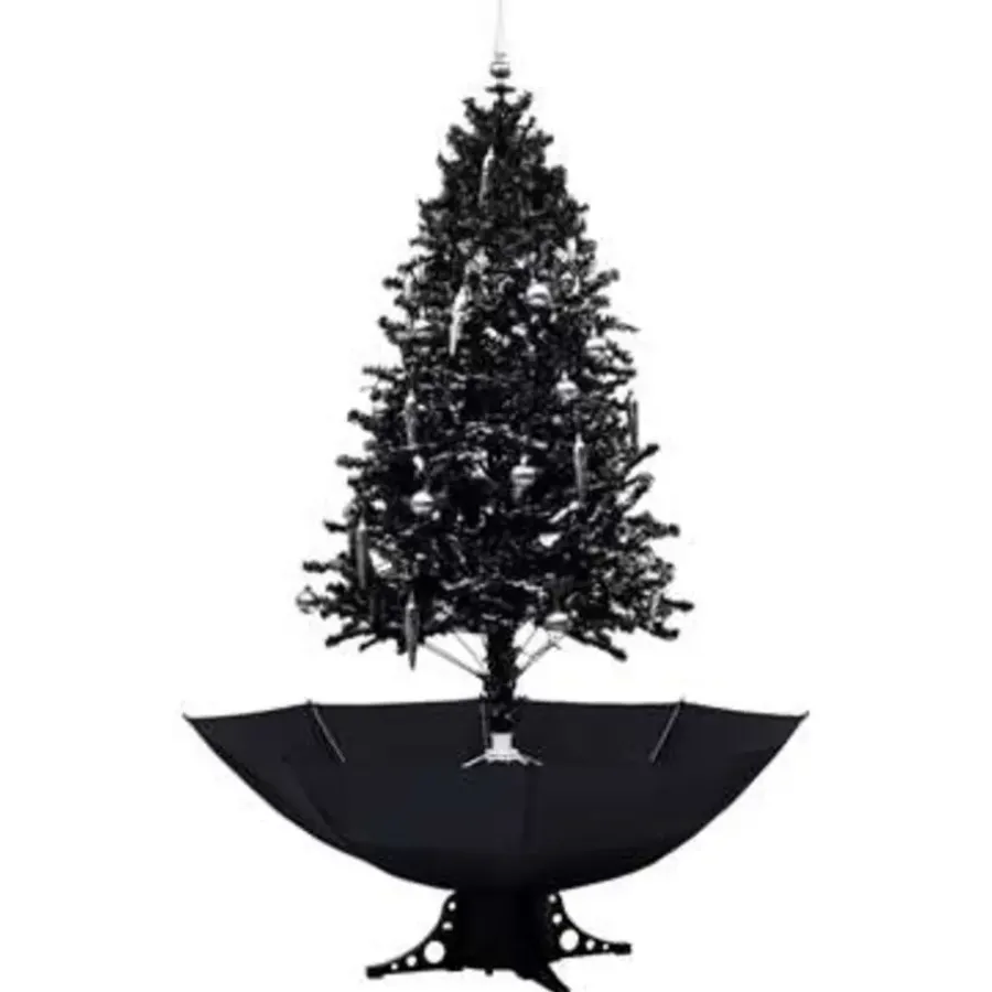 vidaXL - Sneeuwende Kerstboom - Zwart - 190 x 115 cm