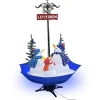 Kerstverlichting-vidaXL - Sneeuwende Kerstboom - Blauw - PVC