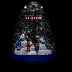 Kerstverlichting-vidaXL - Sneeuwende Kerstboom - Blauw - PVC