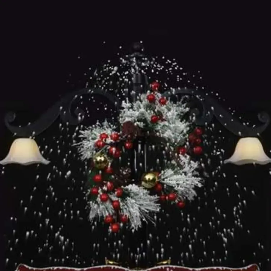 Kerstverlichting-vidaXL - Sneeuwende Kerstboom - Blauw - PVC