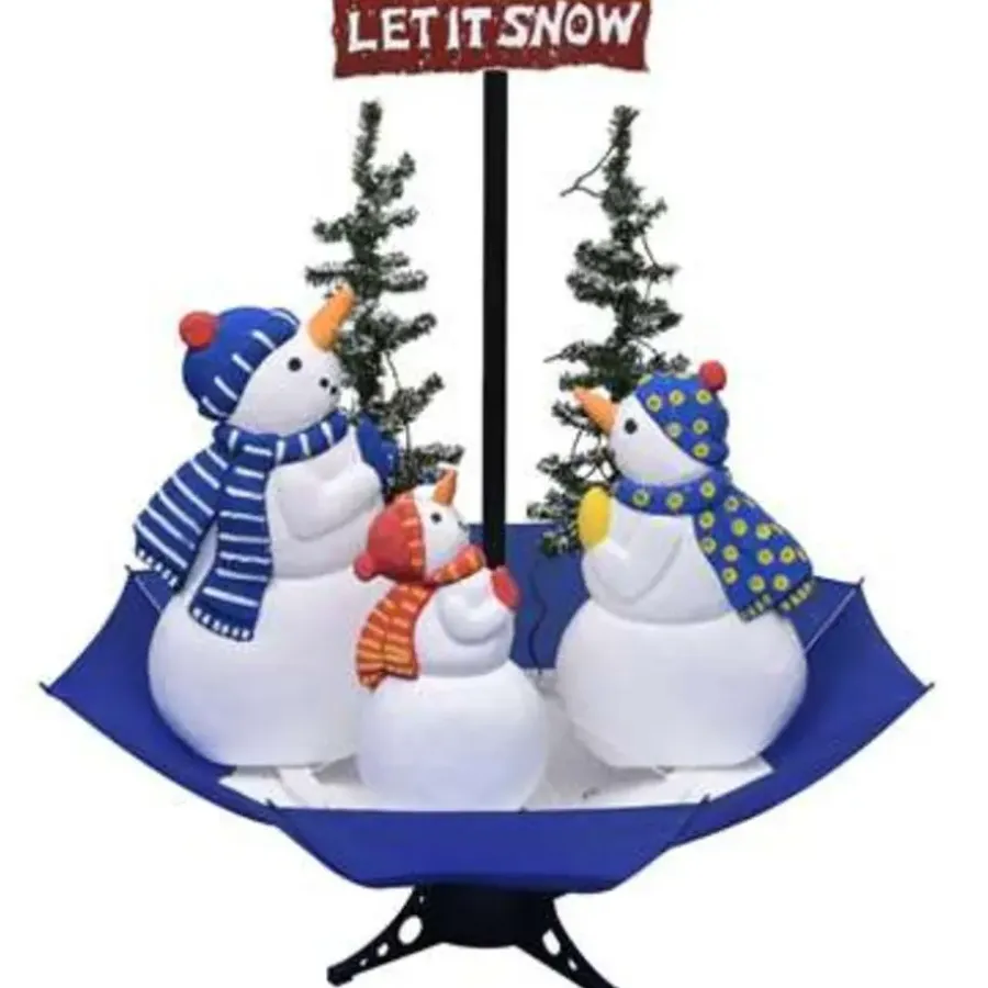 Kerstverlichting-vidaXL - Sneeuwende Kerstboom - Blauw - PVC