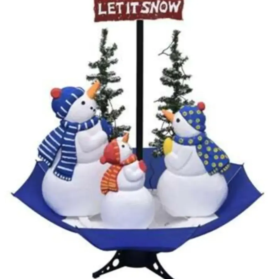 Kerstverlichting-vidaXL - Sneeuwende Kerstboom - Blauw - PVC
