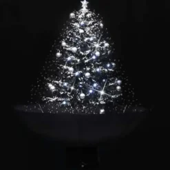 Kerstbomen-vidaXL - Sneeuwende Kerstboom - Zwart - 75 x 60 cm