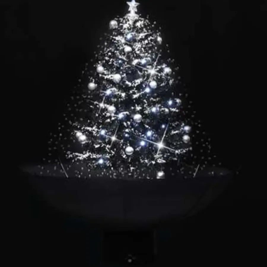 Kerstbomen-vidaXL - Sneeuwende Kerstboom - Zwart - 75 x 60 cm