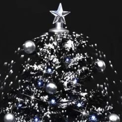 Kerstbomen-vidaXL - Sneeuwende Kerstboom - Zwart - 75 x 60 cm