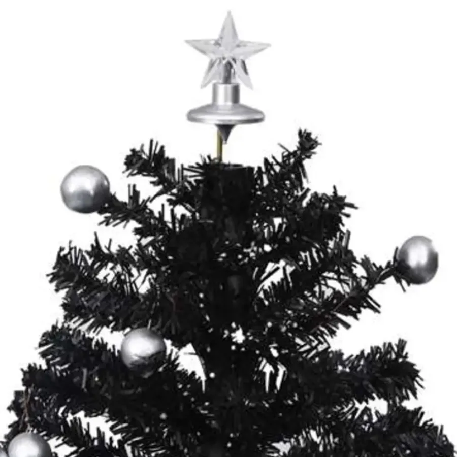 Kerstbomen-vidaXL - Sneeuwende Kerstboom - Zwart - 75 x 60 cm