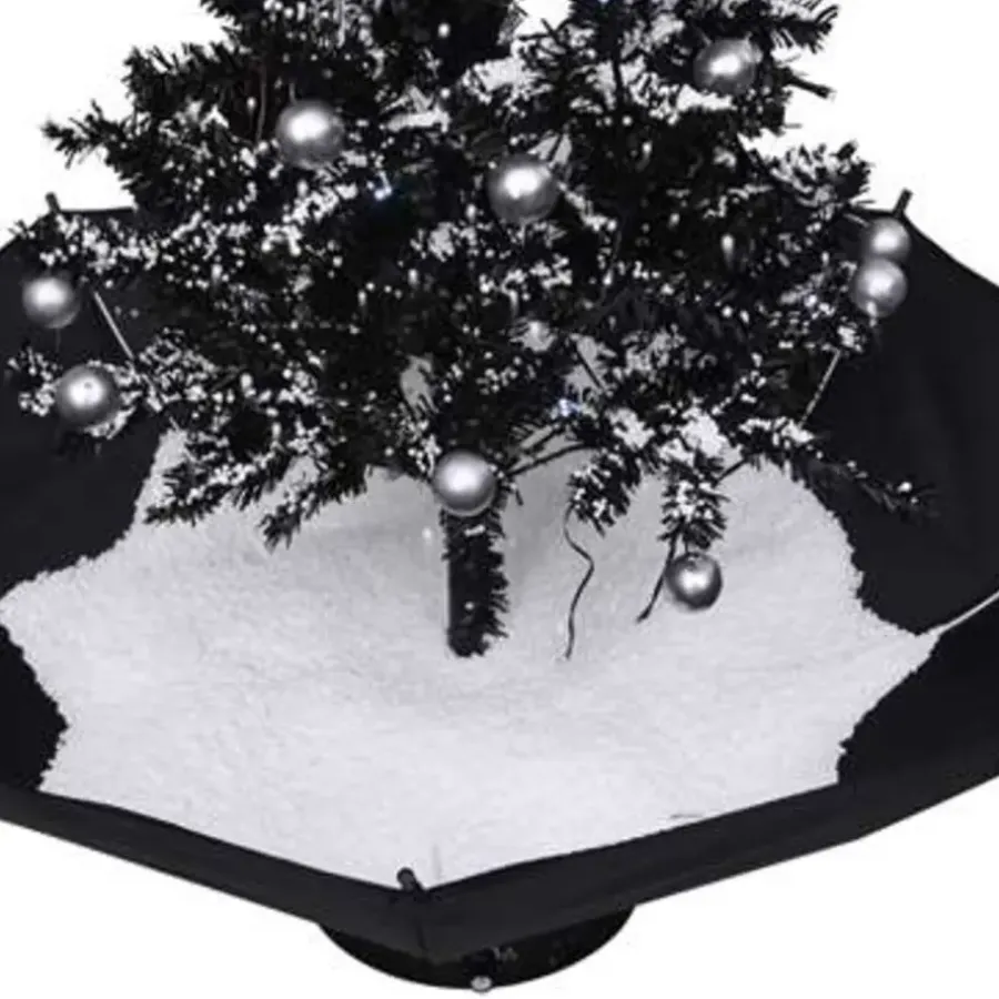 Kerstbomen-vidaXL - Sneeuwende Kerstboom - Zwart - 75 x 60 cm